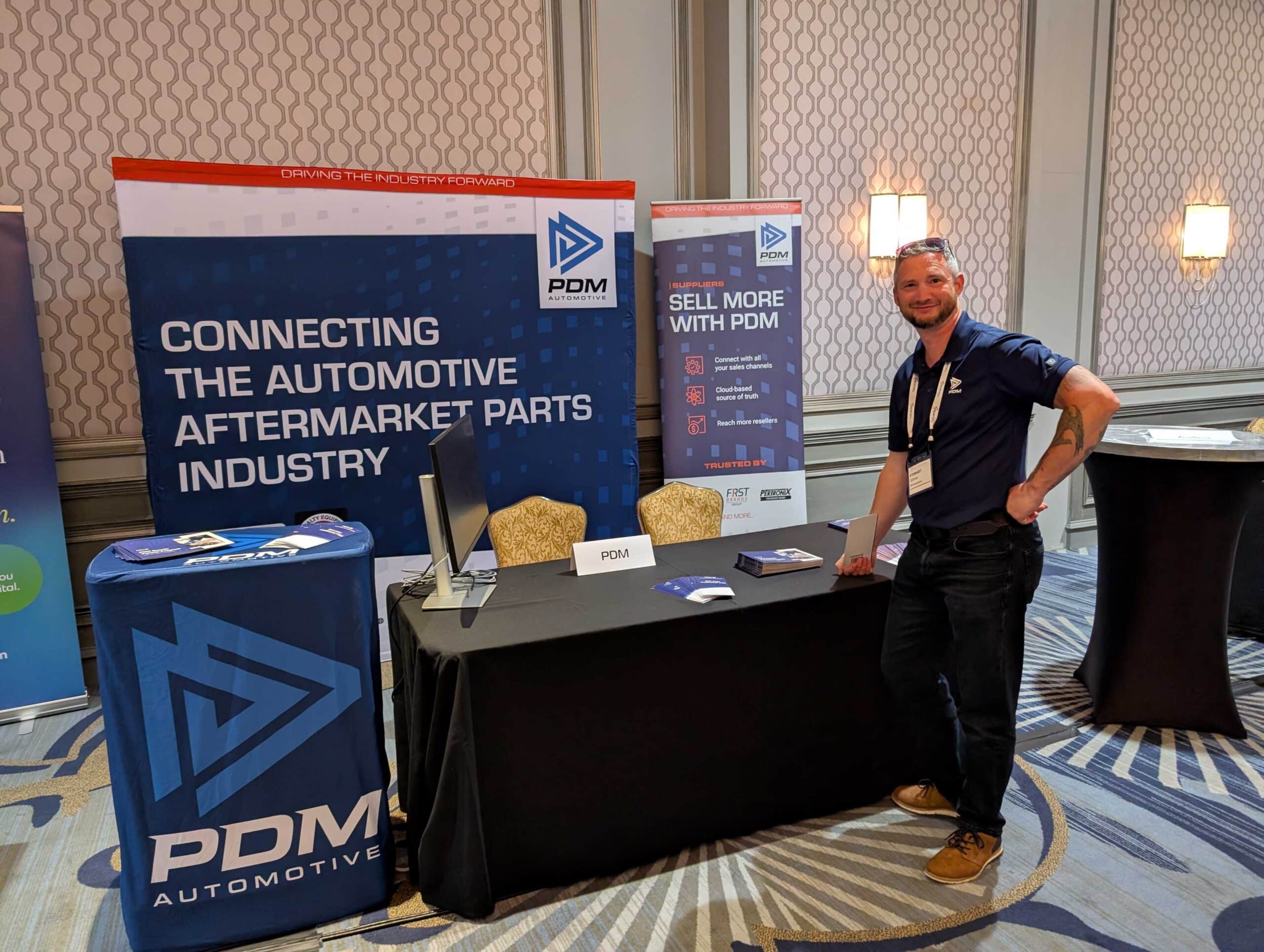 PDM Automotive booth at the 2026 MEMA Vision Conference in Dearborn Michigan