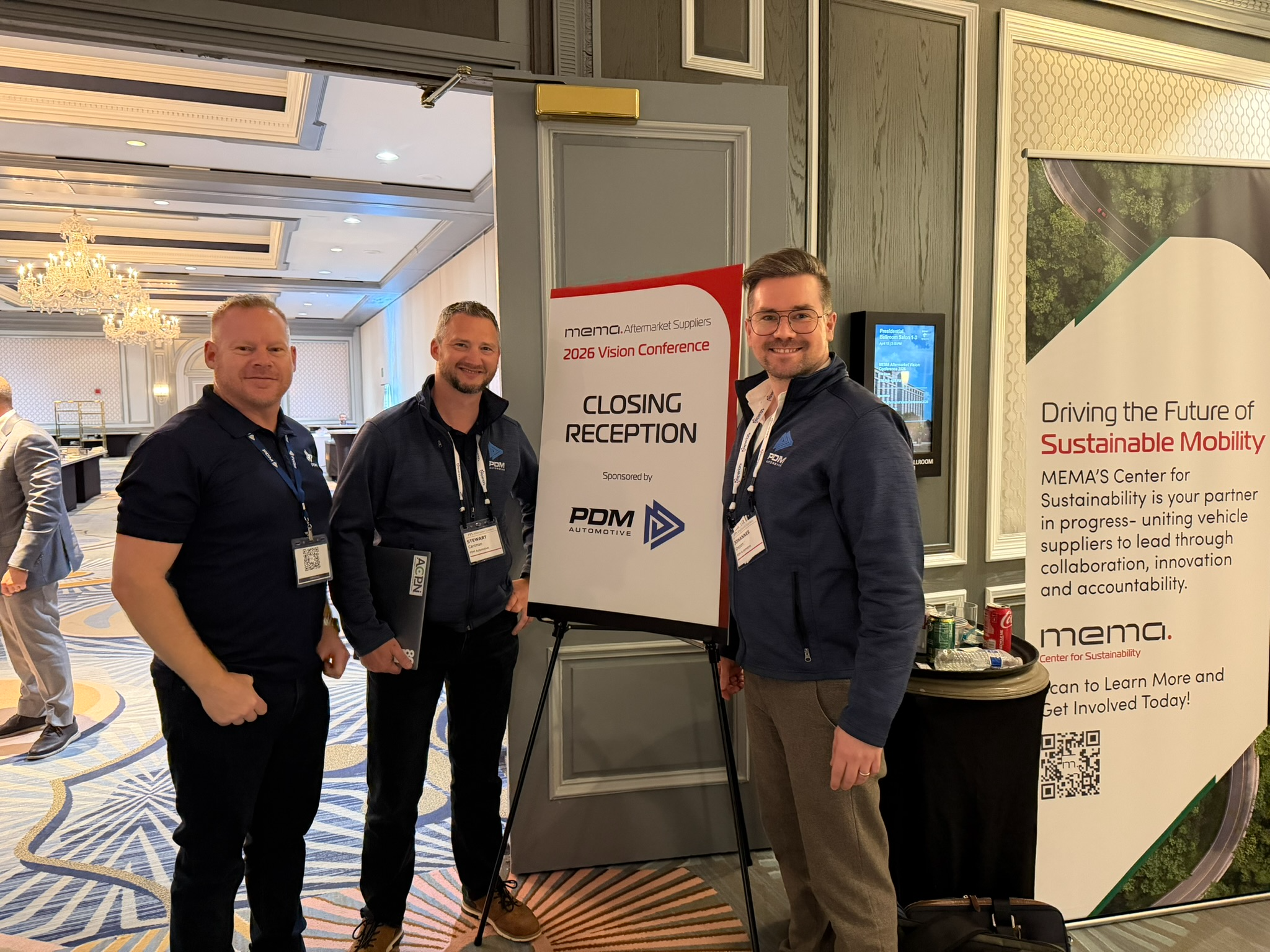 PDM Automotive team at the MEMA Vision Conference 2026 closing reception sponsored by PDM Automotive