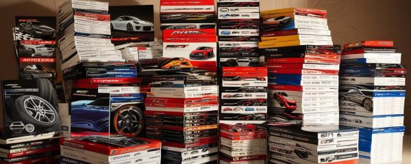 a pile of automotive part catalogs