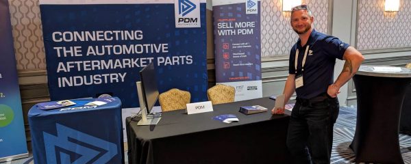 PDM Automotive booth at the 2026 MEMA Vision Conference in Dearborn Michigan
